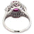 Vintage 1.88 Carats Pink Sapphire Diamond Platinum Cluster Ring