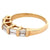 Vintage Baguette Diamond 14 Karat Yellow Gold Ring