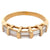 Vintage Baguette Diamond 14 Karat Yellow Gold Ring