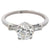 Mid Century GIA 1.18 Carats Old European Cut Diamond 18k White Gold Ring