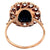 Edwardian GIA Australian Dark Blue Sapphire Diamond Platinum 14k Gold Cluster Ring