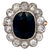 Edwardian GIA Australian Dark Blue Sapphire Diamond Platinum 14k Gold Cluster Ring