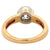 Vintage Paris France GIA 1.23 Carats Round Brilliant Cut Diamond 14k Gold Bezel Set Ring