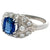 Art Deco GIA 1.87 Carats Burma No Heat Sapphire Diamond Platinum Ring