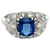 Art Deco GIA 1.87 Carats Burma No Heat Sapphire Diamond Platinum Ring