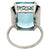 Mid Century 18.82 Carats Aquamarine Diamond Platinum Cocktail Ring