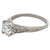 Edwardian GIA 0.99 Carats Old European Cut Diamond Platinum Filigree Ring
