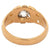Art Nouveau Old Mine Cut Diamond 18 Karat Yellow Gold Solitaire Ring