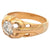 Art Nouveau Old Mine Cut Diamond 18 Karat Yellow Gold Solitaire Ring