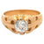 Art Nouveau Old Mine Cut Diamond 18 Karat Yellow Gold Solitaire Ring