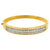 Vintage Princess Cut Diamond 18 Karat Yellow Gold Hinged Bracelet
