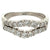 Vintage Diamond 14 Karat White Gold Chevron Band Set