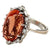 Mid Century H. Stern Imperial Topaz Diamond 18 Karat White Gold Cocktail Ring
