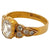 Victorian GIA 1.50 Carats Cushion Cut Diamond 18k Yellow Gold Ring