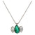 Mid Century 1.41 Carats Emerald Platinum Pendant Necklace