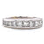 Modern 2 Carat Princess Cut Diamond White Gold Band
